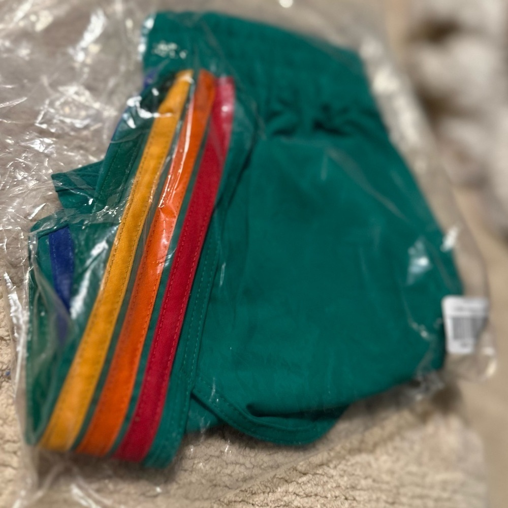 RARE Aviator Nation 5 Stripe Flex Board Shorts Amazon Rainbow NWT Large - Picture 3 of 9